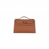 HERMES MASTER KELLY POCHETTE GOLD SWIFT GOLD HARDWARE (22*14*7cm) 