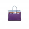 HERMÈS MASTER BIRKIN 30 TOGO LEATHER GOLDEN BROWN LINEN BLUE GOLD BUCKLE BAG 5104823676 (30*23*15cm)