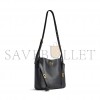 BALENCIAGA BEL AIR SMALL HOBO BAG IN BLACK SMOOTH CALFSKIN, AGED-GOLD HARDWARE 8110182ABAV1000 (26.9*25.9*9.9cm)