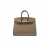 HERMES MASTER BIRKIN 30 EPSOM LEATHER ELEPHANT GREY GOLD BUCKLE HANDBAG H028369CC18 (30*23*15cm)