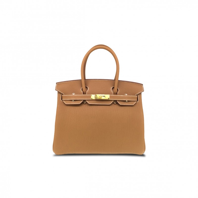 HERMES BIRKIN 30 EPSOM LEATHER GOLDEN BROWN GOLD BUCKLE HANDBAG H028369CC37 (30*23*15cm)