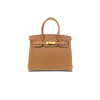 HERMES BIRKIN 30 EPSOM LEATHER GOLDEN BROWN GOLD BUCKLE HANDBAG H028369CC37 (30*23*15cm)