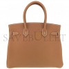 HERMES BIRKIN 30 EPSOM LEATHER GOLDEN BROWN GOLD BUCKLE HANDBAG H028369CC37 (30*23*15cm)