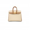 HERMES BIRKIN 30 EPSOM SELLIER MILKSHAKE WHITE GOLDEN BROWN GOLD BUCKLE BAG H028368CK3Z (30*23*15cm)