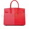 HERMÈS BIRKIN 25 EPSOM IN ULTRA PINK AND HEART RED WITH FLORIDA BLUE INTERIOR AND SILVER BUCKLE H028367CC02 (25*18*13cm)