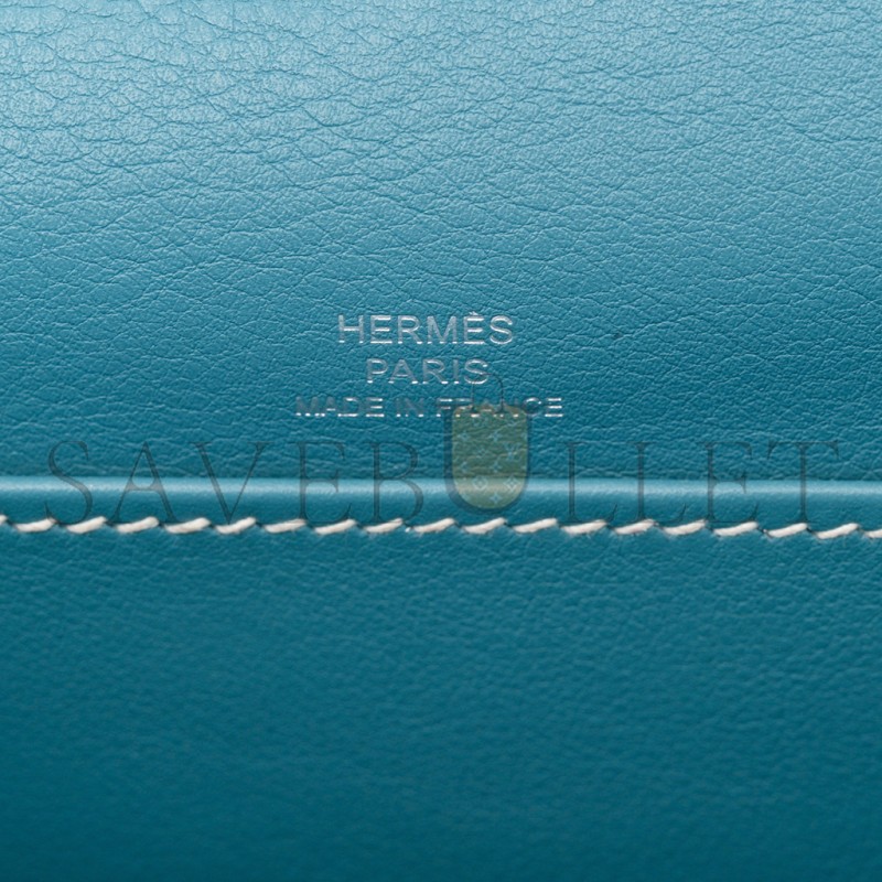 HERMÈS SWIFT KELLY POCHETTE CLUTCH BLUE JEAN (22*14*7cm) 