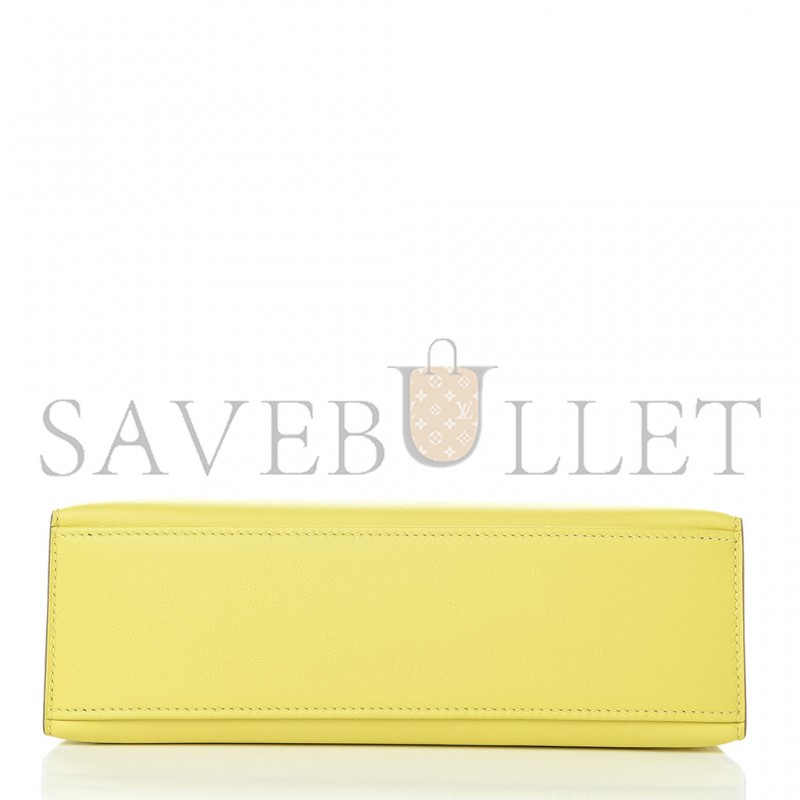 HERMÈS SWIFT KELLY POCHETTE CLUTCH YELLOW (22*14*7cm) 