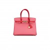 HERMES MASTER BIRKIN 30 EPSOM LIPSTICK PINK AND RED GOLD BUCKLE BAG H028369CK72 (30*23*15cm)