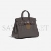 HERMES MASTER BIRKIN 25 SWIFT LEATHER PEWTER GREY SILVER BUCKLE BAG H049362CK10 (25*20*13cm)