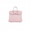 HERMÈS BIRKIN 25 SWIFT LEATHER 3Q CHERRY BLOSSOM SILVER BUCKLE H049362CK3Q (25*20*13cm)