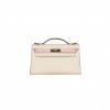 HERMÈS MASTER KELLY POCHETTE NATA AND ROSE SAKURA SWIFT (22*14*7cm) 
