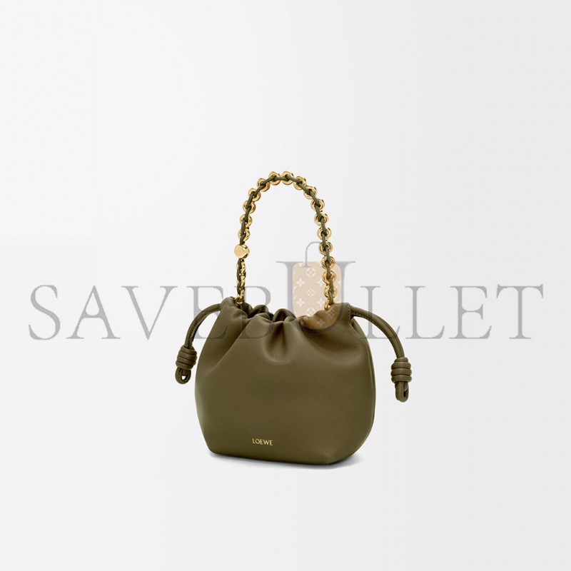 LOEWE MINI FLAMENCO PURSE BAG IN MELLOW NAPPA LAMBSKIN 0011091758 (23*17*5.5cm)