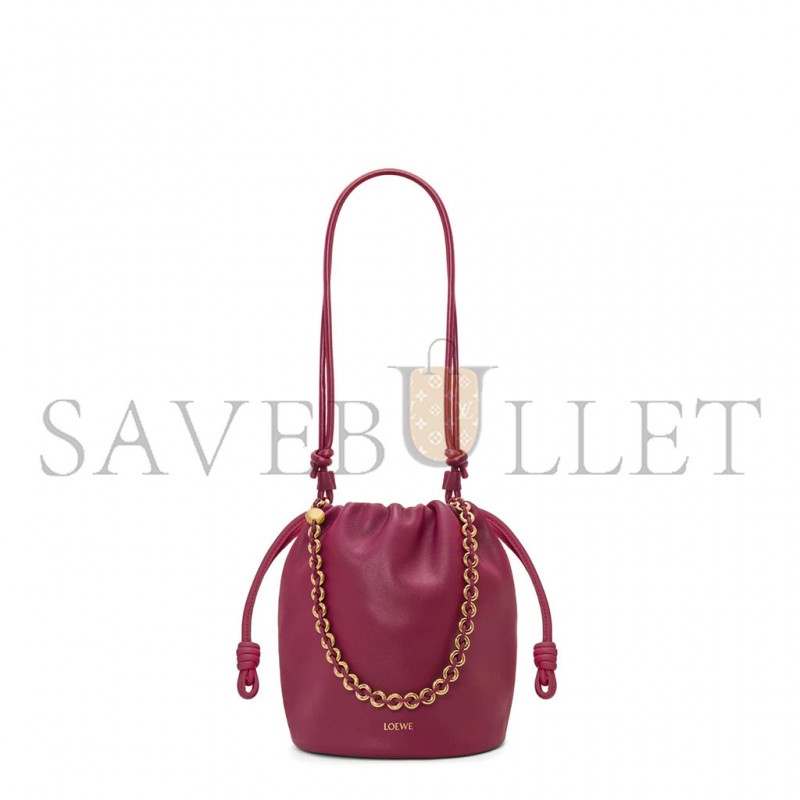 LOEWE FLAMENCO PURSE BUCKET IN MELLOW NAPPA LAMBSKIN A411FPBX02-1048 (32*24*17cm)