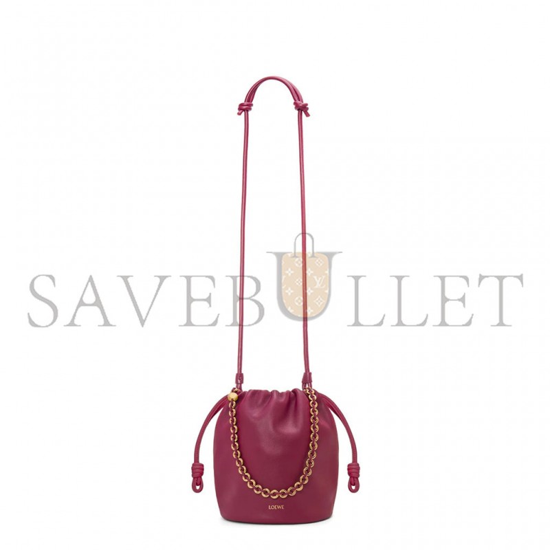 LOEWE FLAMENCO PURSE BUCKET IN MELLOW NAPPA LAMBSKIN A411FPBX02-1048 (32*24*17cm)