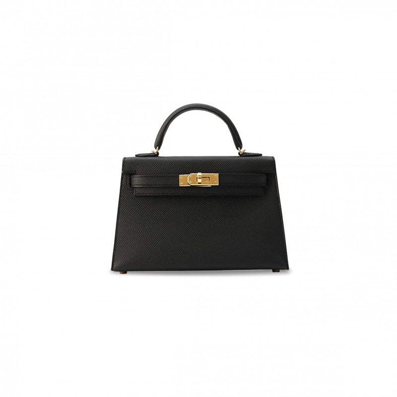 HERMÈS MASTER MINI KELLY DO BLACK EPSOM BAG (19*12*5.5cm) 