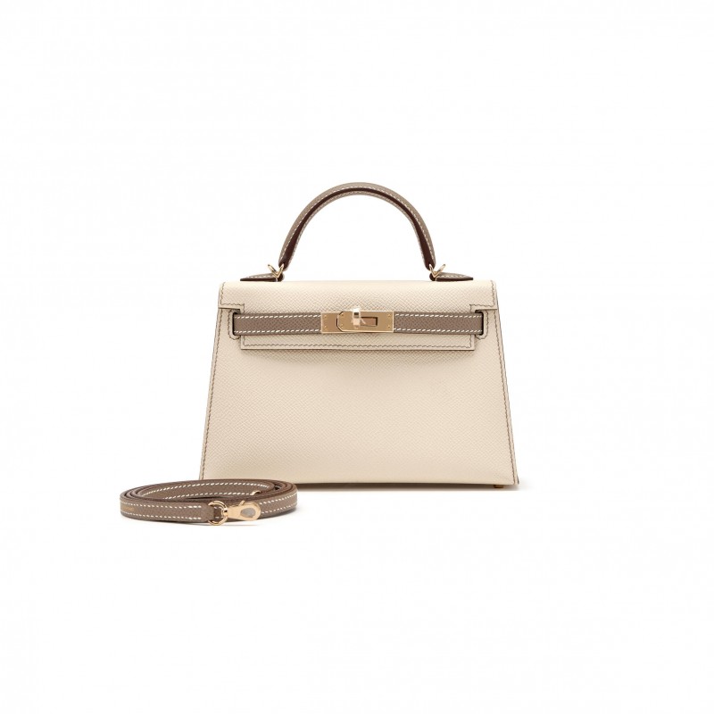 HERMÈS  MASTER EPSOM MINI KELLY 20 PERMABRASS HARDWARE (19*12*5.5cm) 
