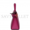 HERMÈS MASTER MINI KELLY II SELLIER ROSE POURPRE VERSO EPSOM PALLADIUM HARDWARE (19*12*5.5cm) 