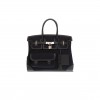 HERMES MASTER BIRKIN 35 CANVAS AND SWIFT LEATHER BLACK SILVER BUCKLE H079238CK6A (35*25*18cm)