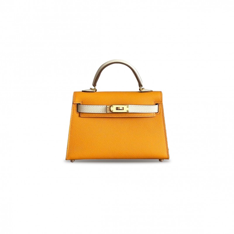 HERMÈS MASTER MINI KELLY II EPSOM SUN YELLOW (19*12*5.5cm) 