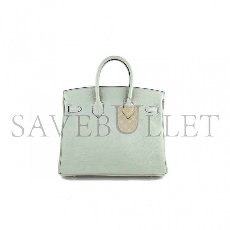 HERMES MASTER BIRKIN 20 TOGO LEATHER BUBBLE GREEN SILVER BUCKLE H028367CA12 (20*16*11cm)