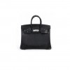 HERMES MASTER BIRKIN 20 LIZARD BLACK SILVER BUCKLE H028367CA30 (20*16*11cm)
