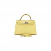 HERMÈS MASTER MINI KELLY II SELLIER LIMONCELLO CHEVRE PALLADIUM HARDWARE (19*12*5.5cm) 