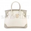HERMÈS MASTER BIRKIN 35 SWIFT AND TOGO LACE SERIES DIAMOND GREY AND APRICOT GREY SILVER BUCKLE H082650CK03 (35*28*18cm)