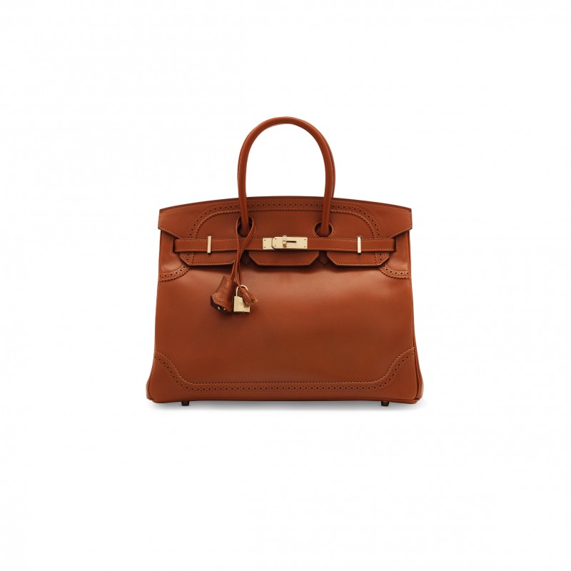 HERMÈS MASTER BIRKIN 35 SWIFT AND TOGO LACE SERIES GOLD BUCKLE H082650CK15 (35*28*18cm)