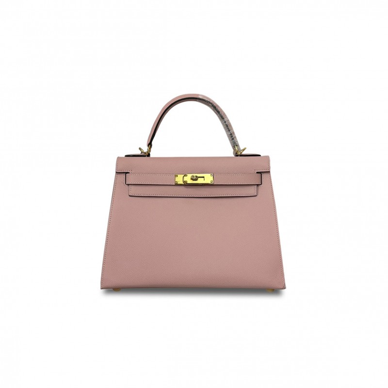 HERMÈS KELLY 28 EPSOM 3Q PINK GOLD BUCKLE (28*22*10cm) 