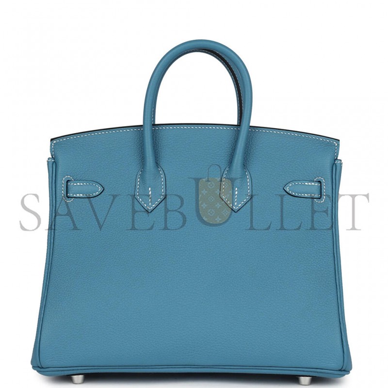 HERMÈS MASTER BIRKIN 25 BLUE JEAN TOGO PALLADIUM HARDWARE (25*20*13cm)