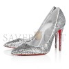 CHRISTIAN LOUBOUTIN KATE MINI PAILLETTES 100 MM PUMPS-CREPE SATIN AND SEQUINS-SILVER-WOMEN 1250527S211 CHRISTIAN LOUBOUTIN KATE MINI PAILLETTES 100 MM PUMPS-CREPE SATIN AND SEQUINS-SILVER-WOMEN 1250527S211