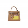 HERMÈS MASTER KELLY 25 SWIFT COLORMATIC CHAI MAUVE BLEU BRUME JAUNE DE NAPLES (25*17*7cm) 