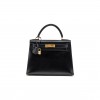 HERMÈS MASTER BLACK BOX KELLY 28 GOLD HARDWARE (28*22*10cm) 