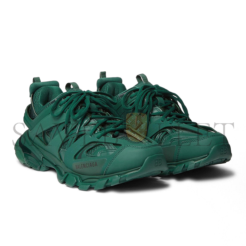 BALENCIAGA TRACK NYLON, MESH AND RUBBER SNEAKERS GREEN 542023W2LA13004