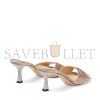 JIMMY CHOO SKYE 70 GOLD SATIN CRYSTAL SANDALS SKYE70DKX