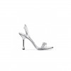 JIMMY CHOO TABATHA 95 SILVER METALLIC NAPPA LEATHER SANDALS TABATHA95ECM JIMMY CHOO TABATHA 95 SILVER METALLIC NAPPA LEATHER SANDALS TABATHA95ECM