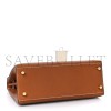 HERMÈS BARENIA KELLY SELLIER 25 FAUVE (25*17*7cm) 