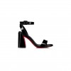 CHRISTIAN LOUBOUTIN MISS SABINA 85 MM STRAPPY SANDALS-PATENT CALF LEATHER-BLACK-WOMEN 3230530B439