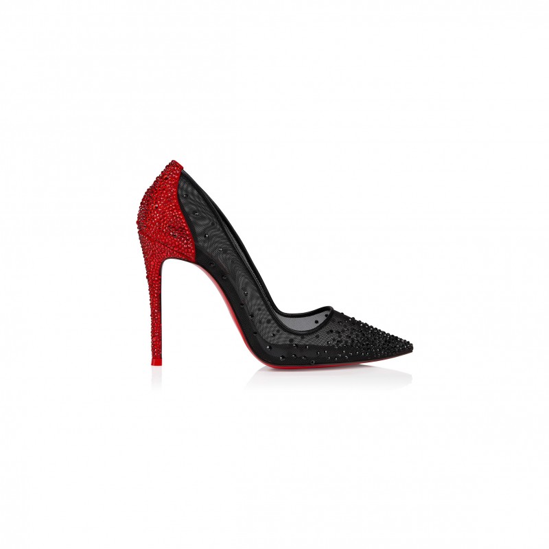 CHRISTIAN LOUBOUTIN DEGRASTRASS RED CARPET 100 MM PUMPS-MESH-BLACK-WOMEN 1250540J686 CHRISTIAN LOUBOUTIN DEGRASTRASS RED CARPET 100 MM PUMPS-MESH-BLACK-WOMEN 1250540J686