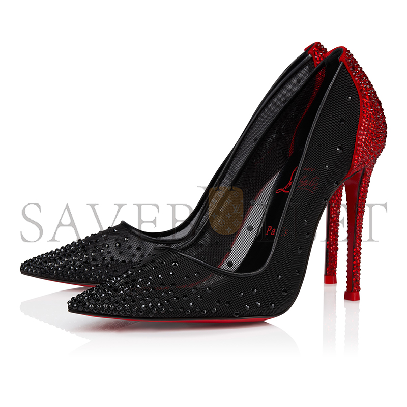 CHRISTIAN LOUBOUTIN DEGRASTRASS RED CARPET 100 MM PUMPS-MESH-BLACK-WOMEN 1250540J686 CHRISTIAN LOUBOUTIN DEGRASTRASS RED CARPET 100 MM PUMPS-MESH-BLACK-WOMEN 1250540J686