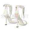 JIMMY CHOO VERITY SANDAL 100 LATTE PATENT LEATHER CRYSTAL SANDALS VERITYSANDAL100PAT