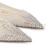 JIMMY CHOO LOVE FLAT WHITE DEGRADE CRYSTAL MESH FLATS LOVEFLATNYT