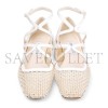 JIMMY CHOO ASTORIA FLAT WHITE CRYSTAL MESH SATIN FLATS ASTORIAFLATQHS