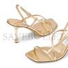 JIMMY CHOO ETANA 80 GOLD METALLIC LEATHER SANDALS ETANA80QUI JIMMY CHOO ETANA 80 GOLD METALLIC LEATHER SANDALS ETANA80QUI