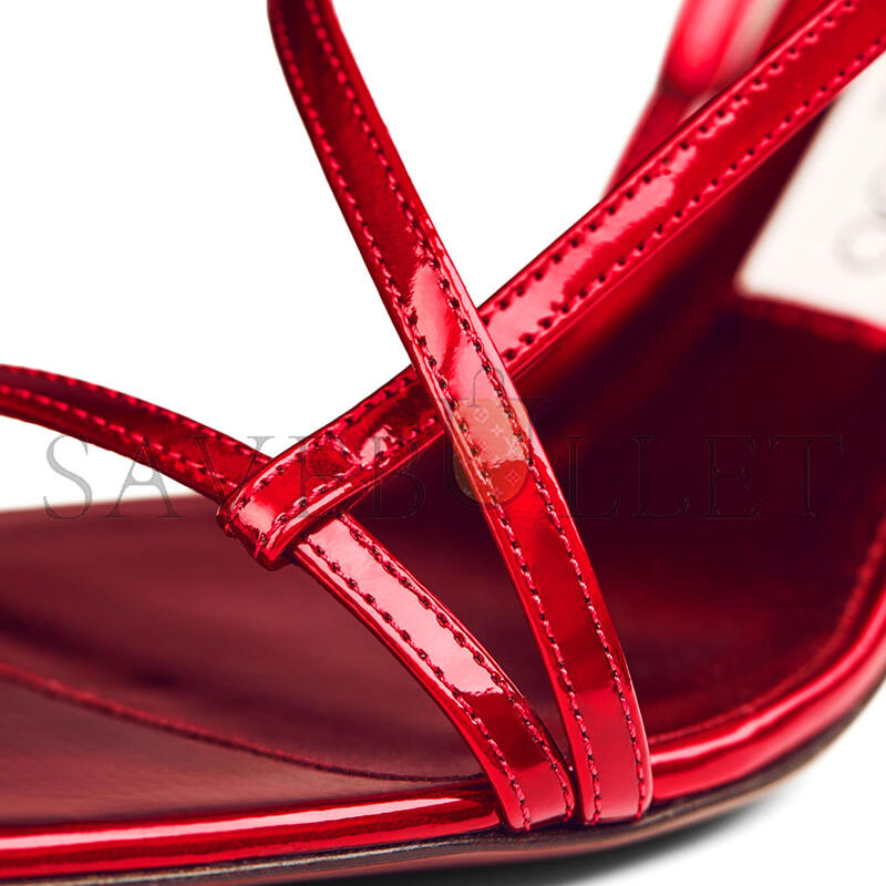 JIMMY CHOO ETANA 80 RUBY RED LEATHER SANDALS ETANA80GXH