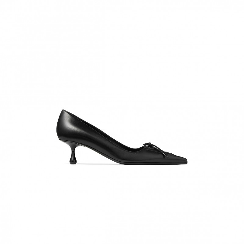 JIMMY CHOO SCARLETT 50 BLACK NAPPA LEATHER PUMPS SCARLETT50NAP