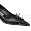 JIMMY CHOO SCARLETT 50 BLACK NAPPA LEATHER PUMPS SCARLETT50NAP