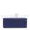HERMÈS MASTER OSTRICH SELLIER KELLY 28 IRIS BLUE WITH GOLD HARDWARE (28*22*10cm) 