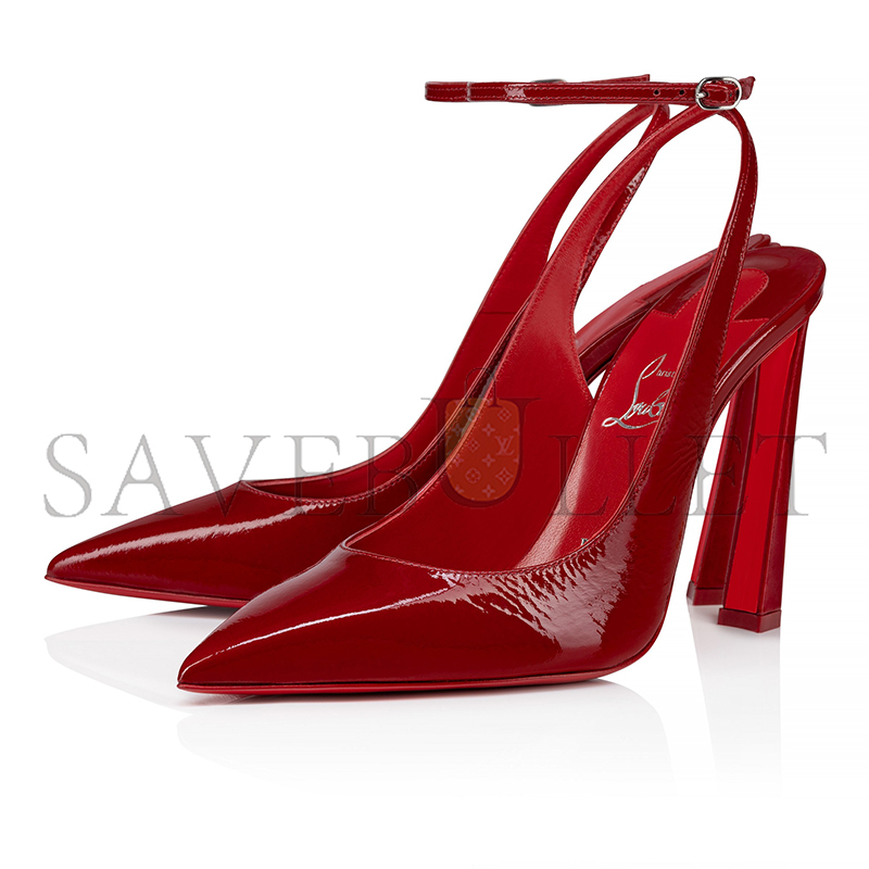 CHRISTIAN LOUBOUTIN CONDORA STRAP 100 MM STRAPPY PUMPS-VOG PATENT LEATHER-LOUBI-WOMEN 1250532R558 CHRISTIAN LOUBOUTIN CONDORA STRAP 100 MM STRAPPY PUMPS-VOG PATENT LEATHER-LOUBI-WOMEN 1250532R558