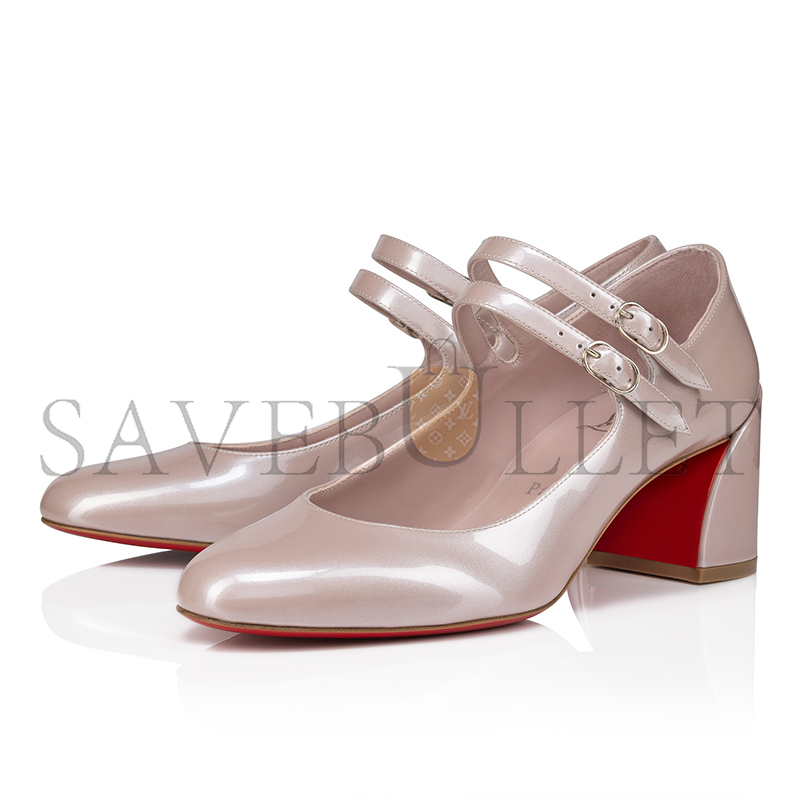 CHRISTIAN LOUBOUTIN MISS JANE 55 MM MARY JANES-PEARLESCENT PATENT CALF LEATHER-VINTAGE ROSE-WOMEN 12503469002 CHRISTIAN LOUBOUTIN MISS JANE 55 MM MARY JANES-PEARLESCENT PATENT CALF LEATHER-VINTAGE ROSE-WOMEN 12503469002